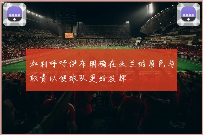 加利呼吁伊布明确在米兰的角色与职责以便球队更好发挥